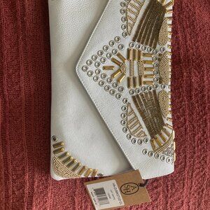 ASH embellished leather clutch handbag